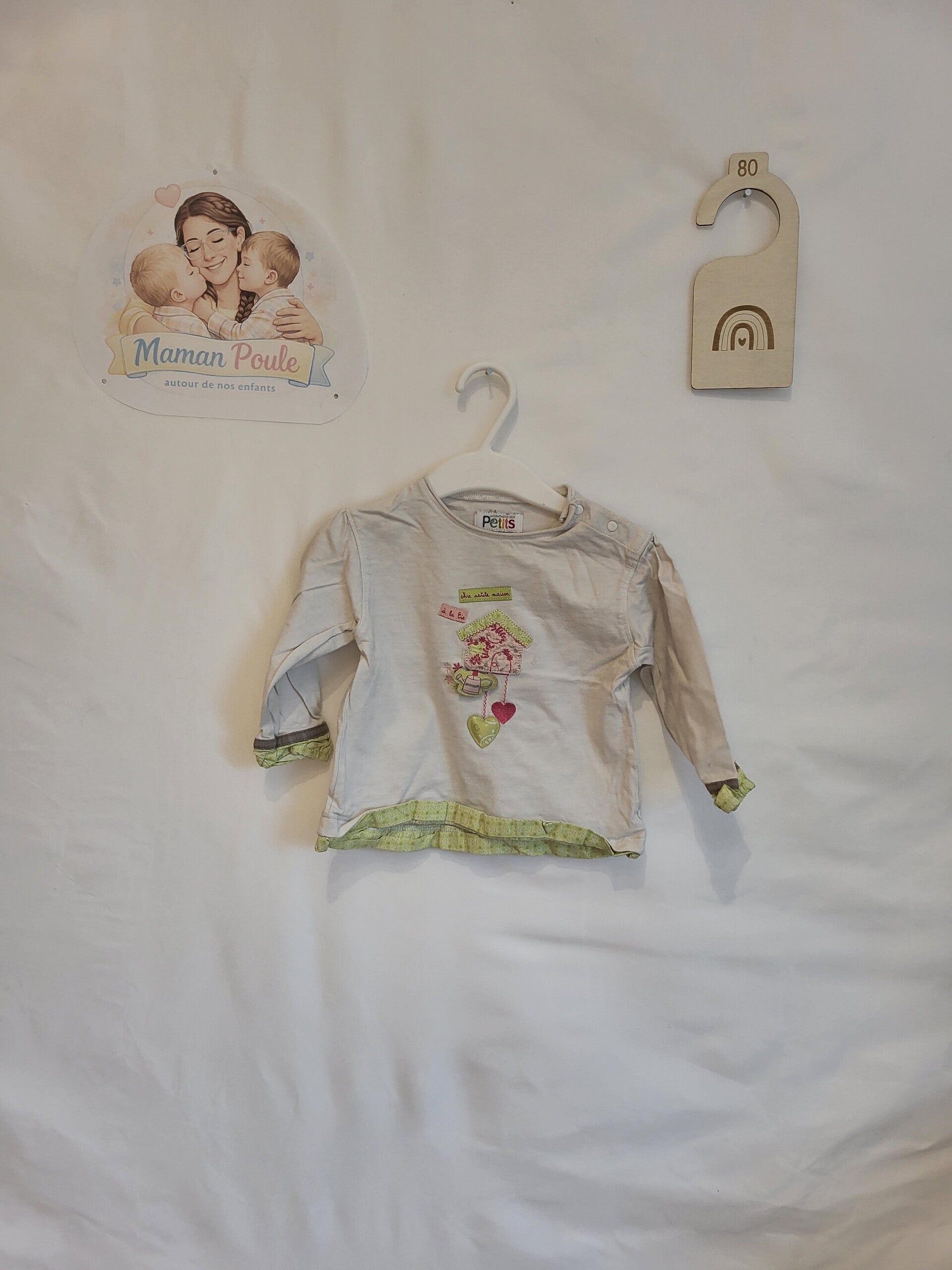 Blouse blanche imprimée T80