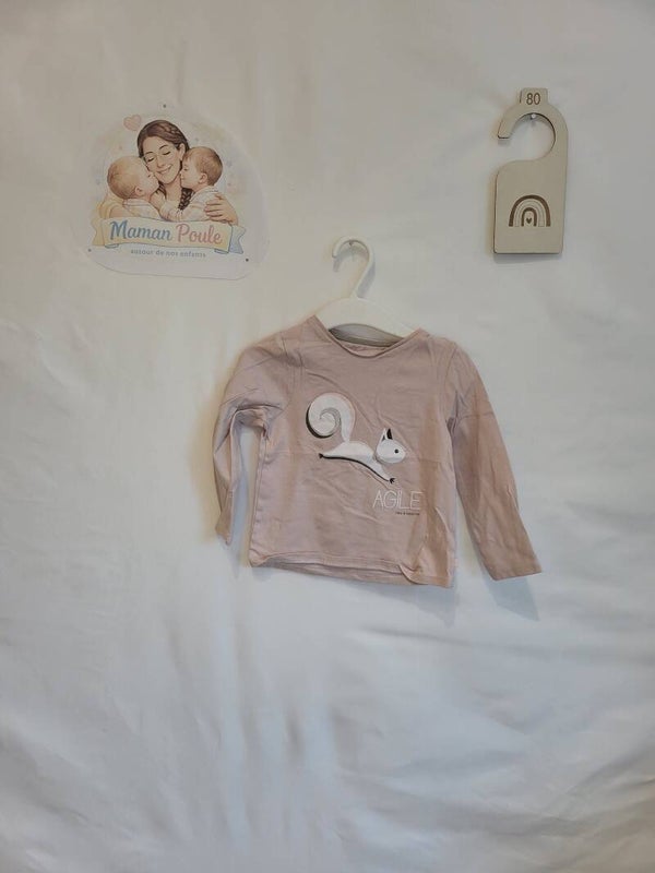 Tee-shirt beige à longues manches T80