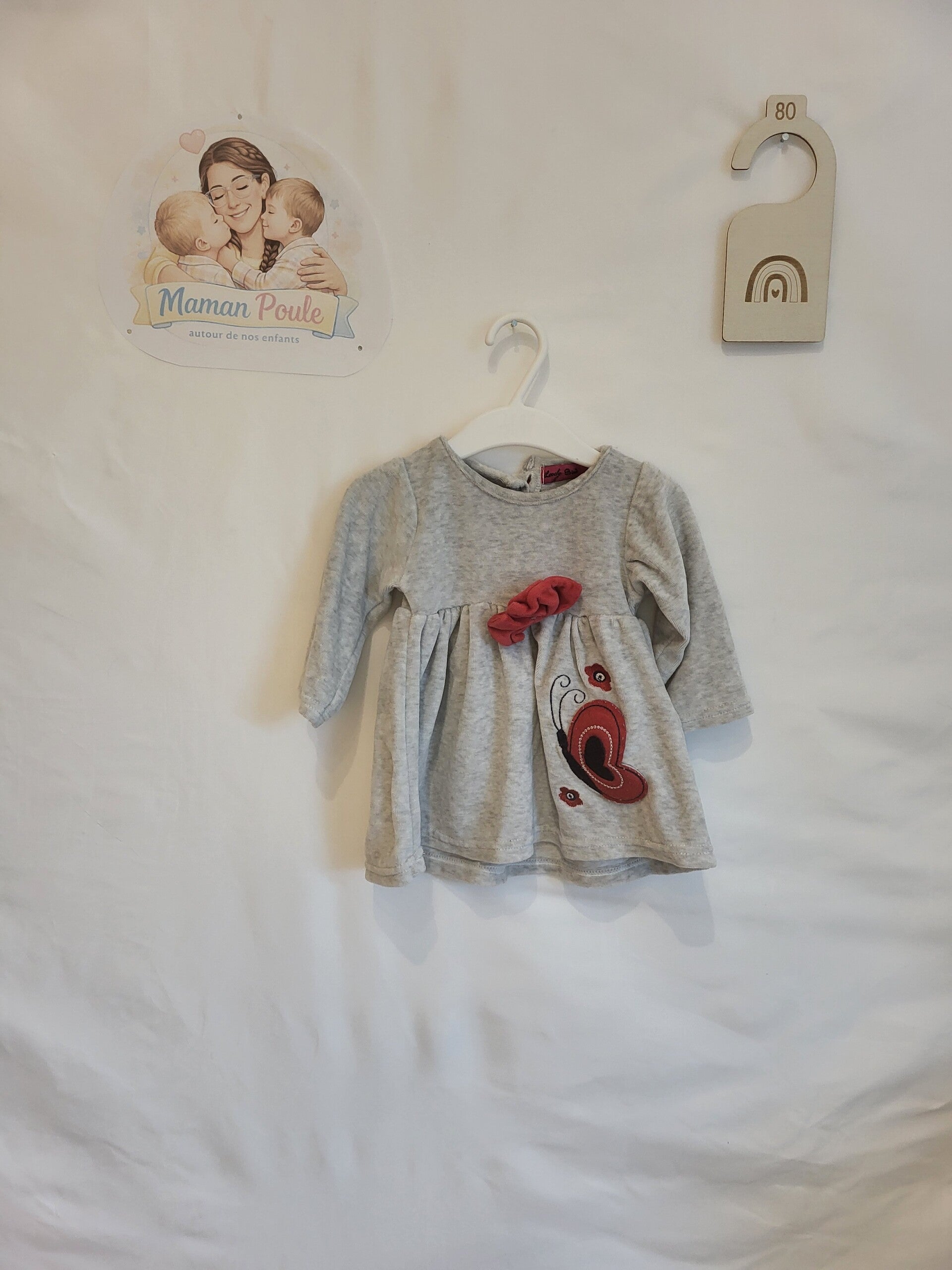 Robe velours gris T80