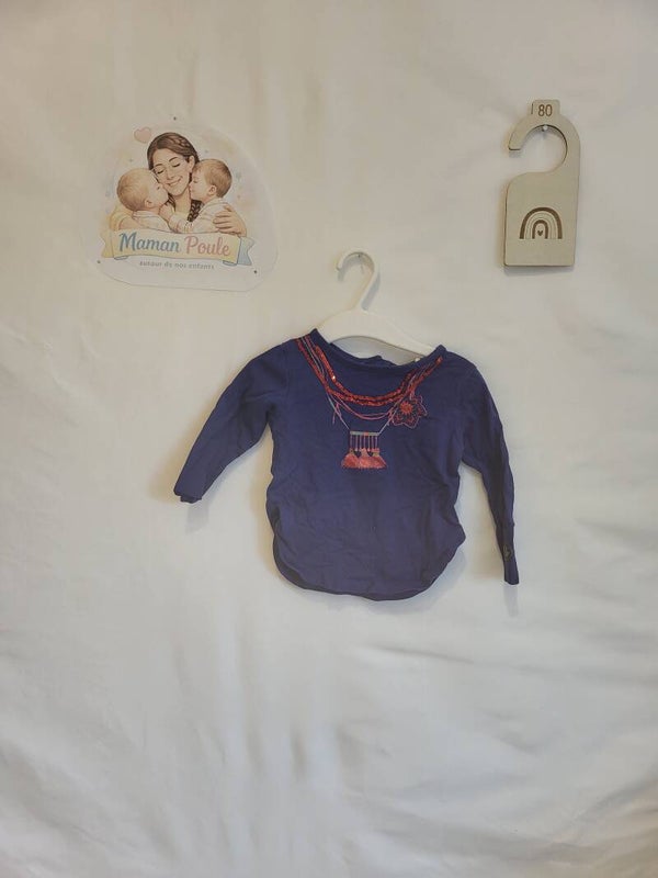 Blouse bleu électrique T80