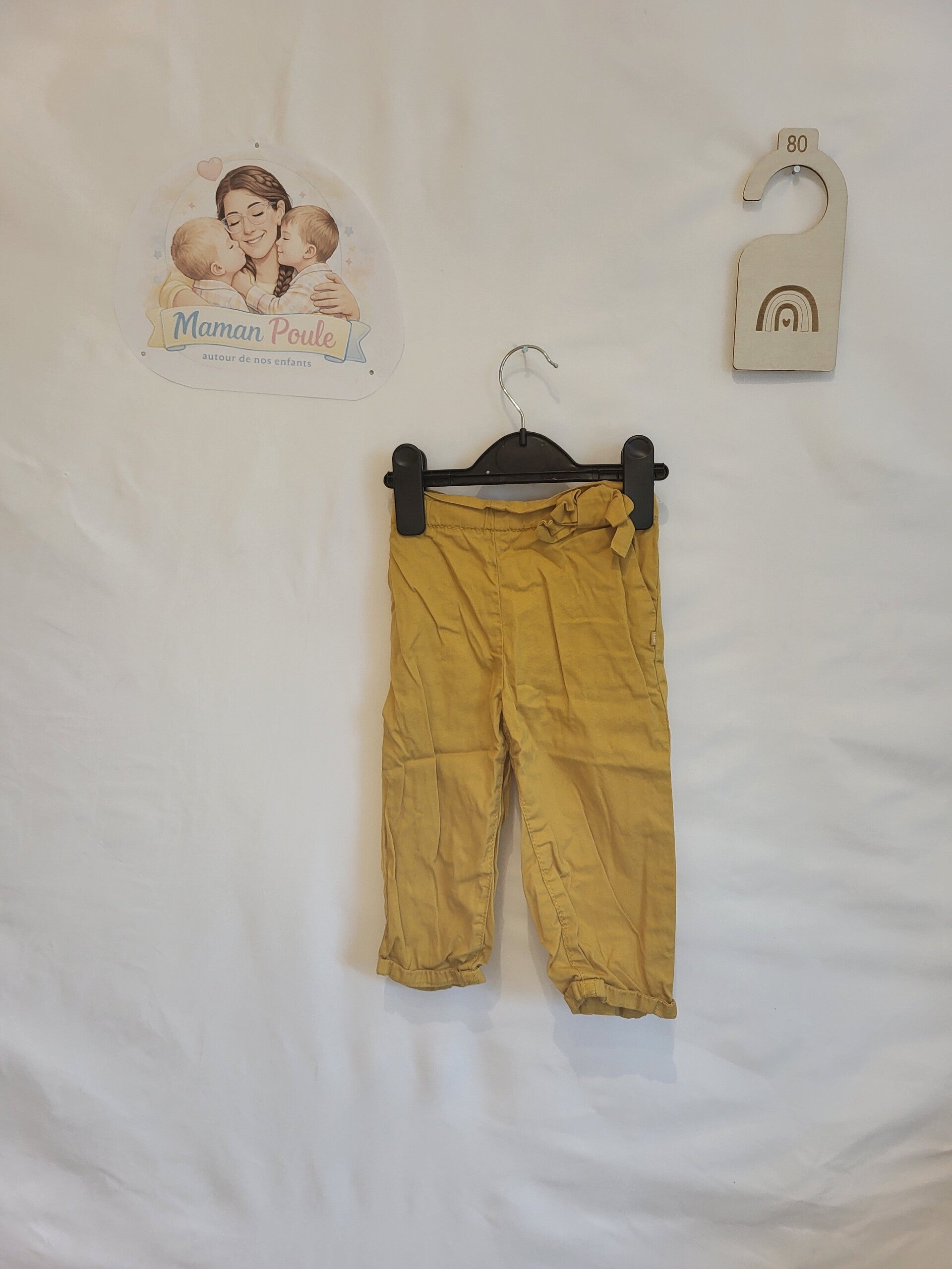 Pantalon léger moutarde T80