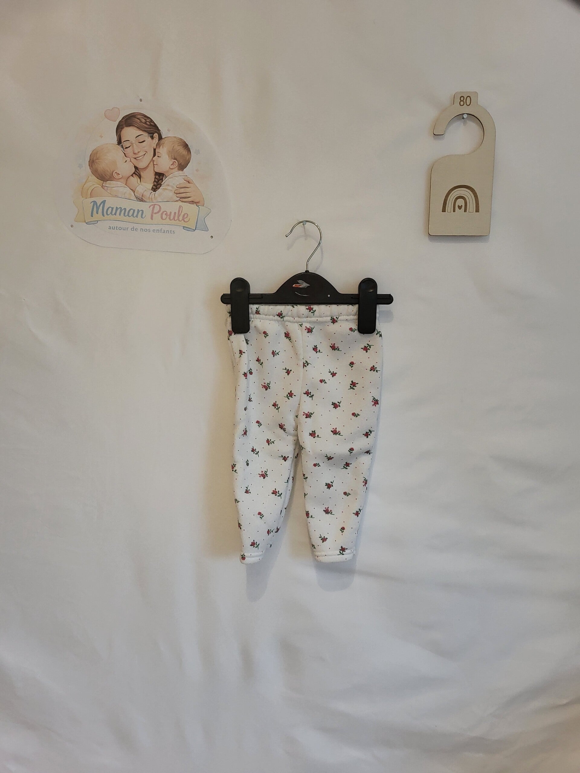 Jogging blanc imprimé chaud T80