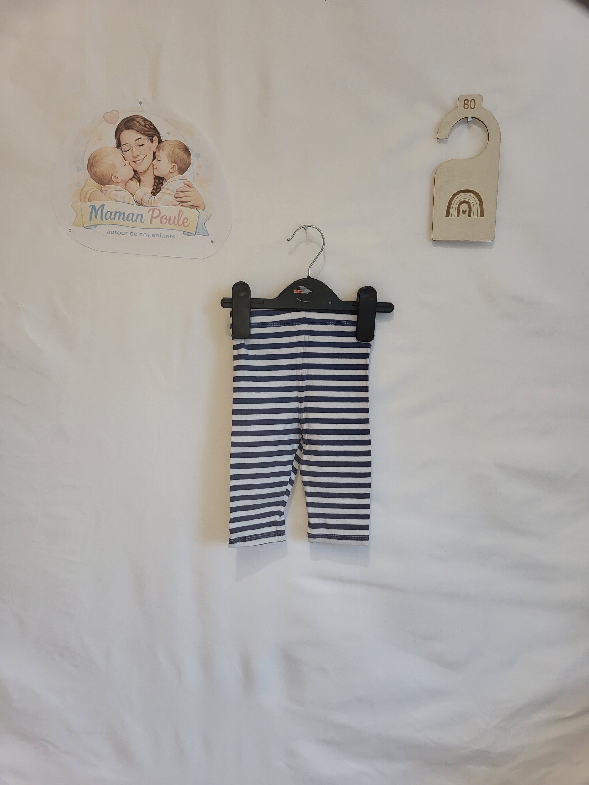 Legging ligné blanc et blanc T80