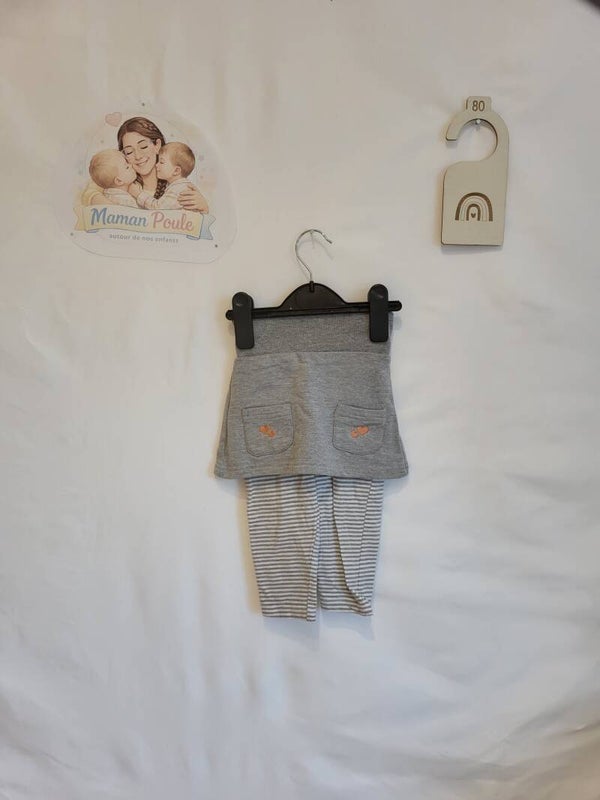 Legging avec jupe intégrée gris T80