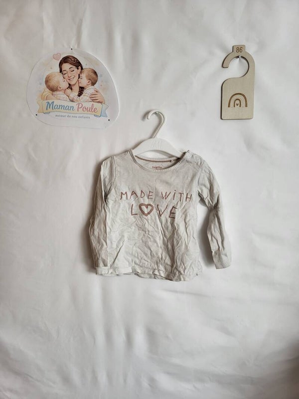 Tee-shirt blanc à manches longues T86