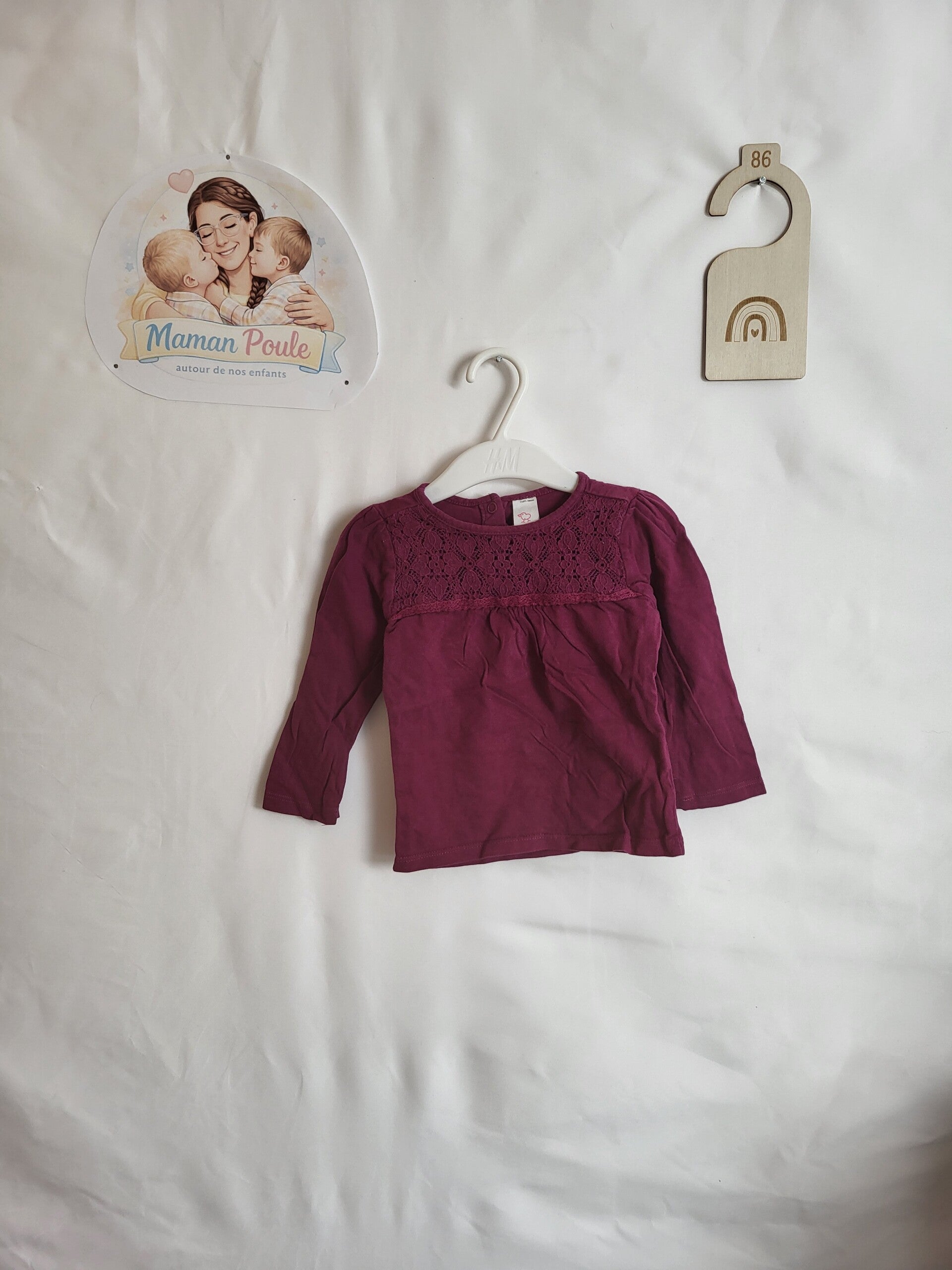 Blouse bordeaux T86