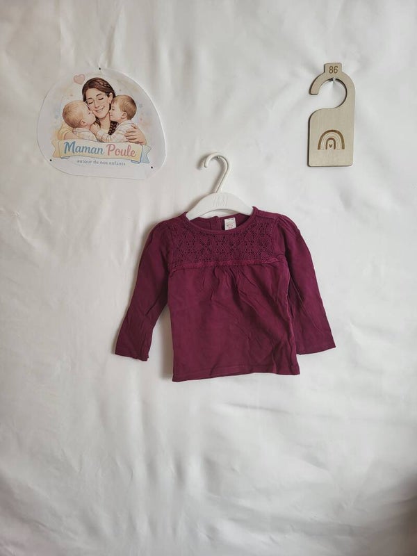 Blouse bordeaux T86