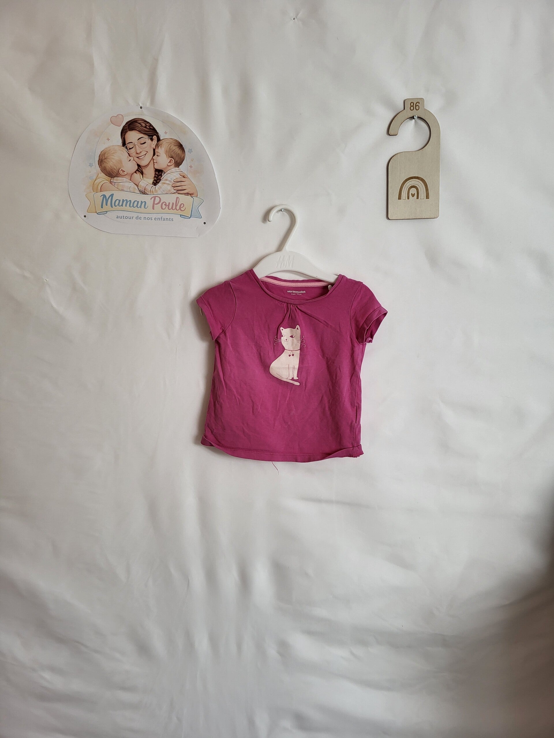 Tee-shirt fuschia T86