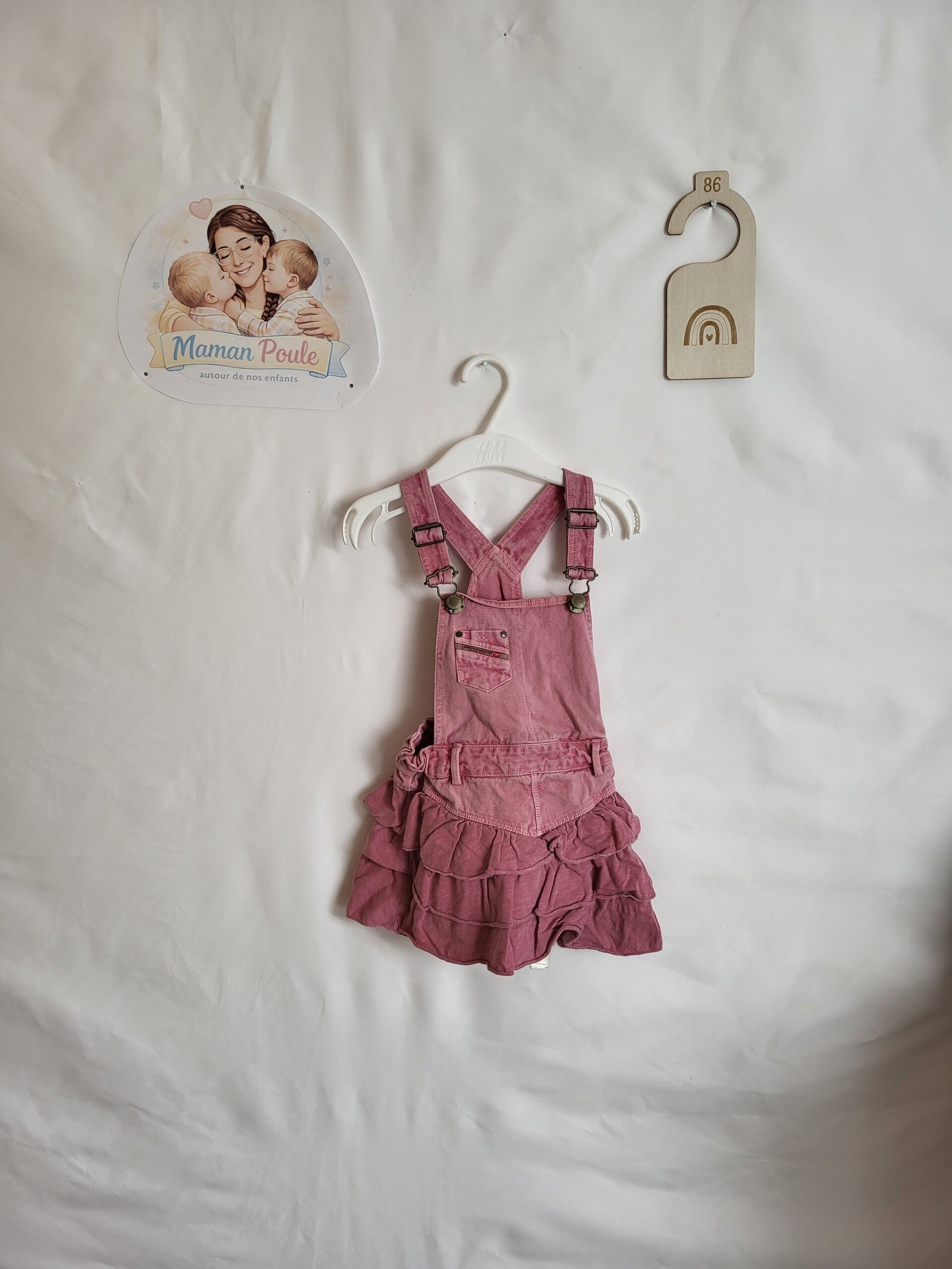 Salopette vieux rose T86