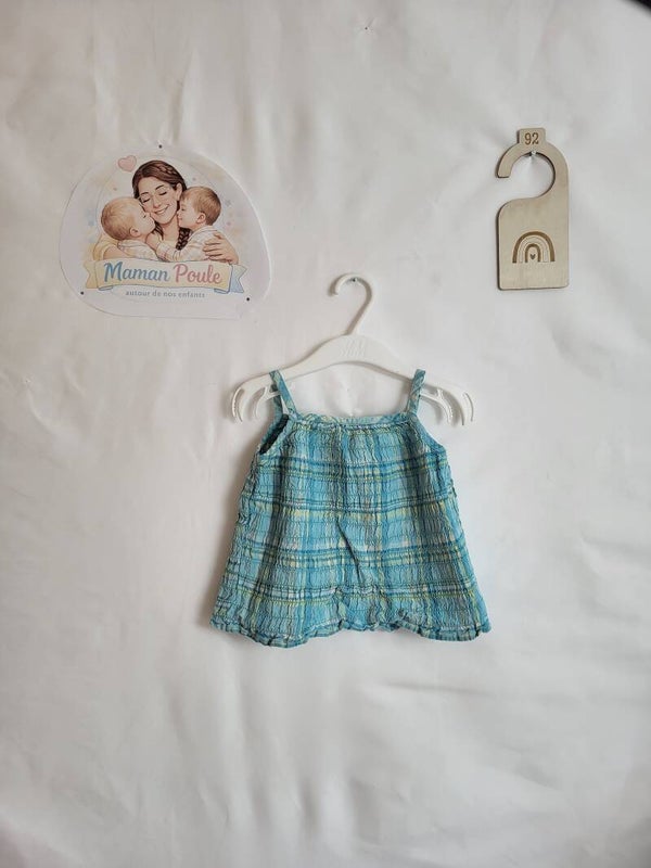 Blouse bleue imprimée T92