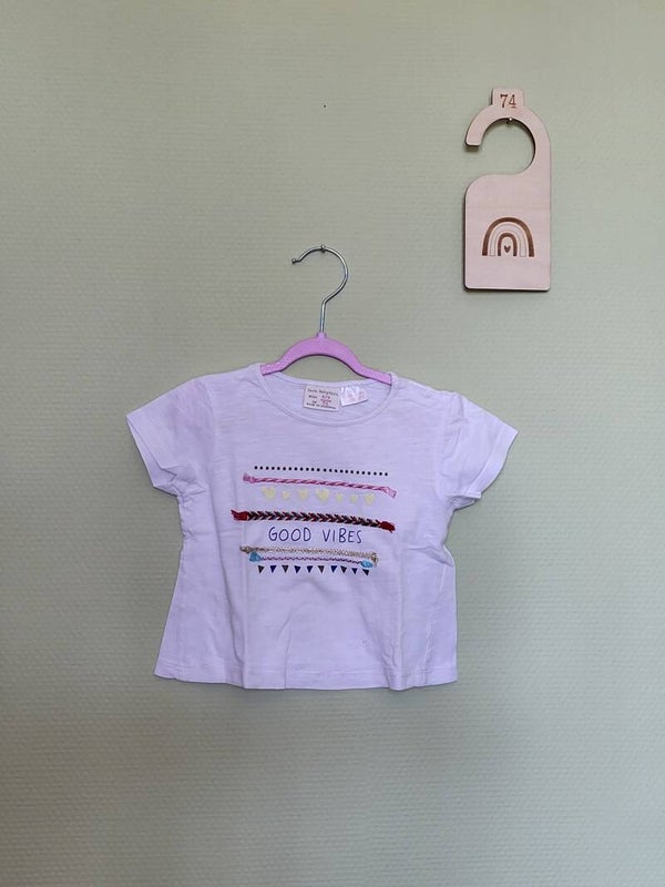 Tee-shirt blanc Good Vibes T74