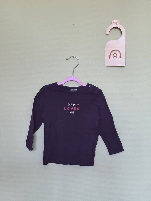 Tee-shirt manches longues noir Dad T74