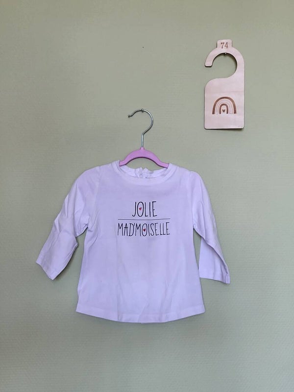 Tee-shirt longues manches blanc Demoiselle T74
