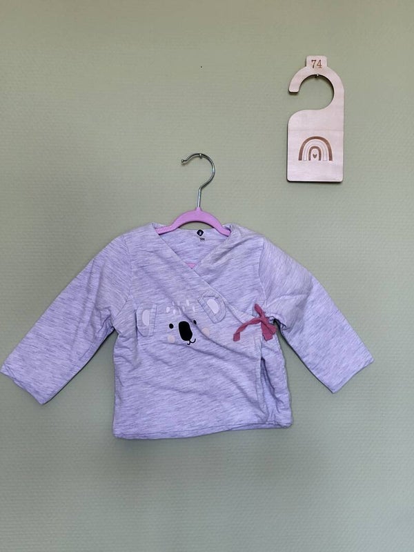 Gilet en cache-coeur gris Koala T74