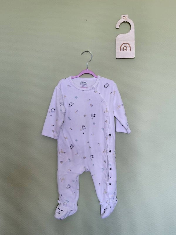 Pyjama blanc imprimé pinguins T74