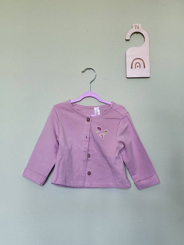 Gilet vieux rose à boutons T74