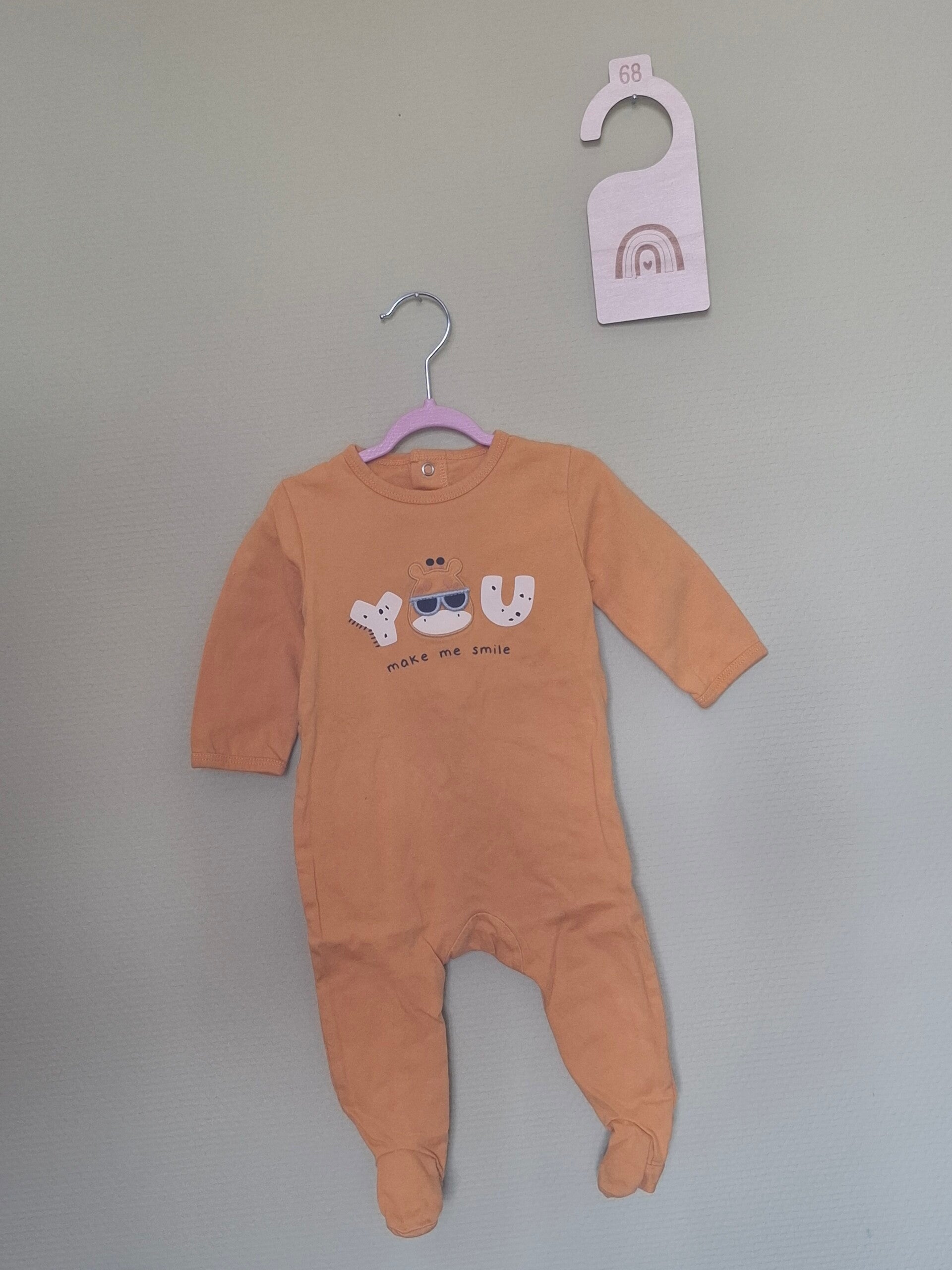 Pyjama vieux orange imprimé T68