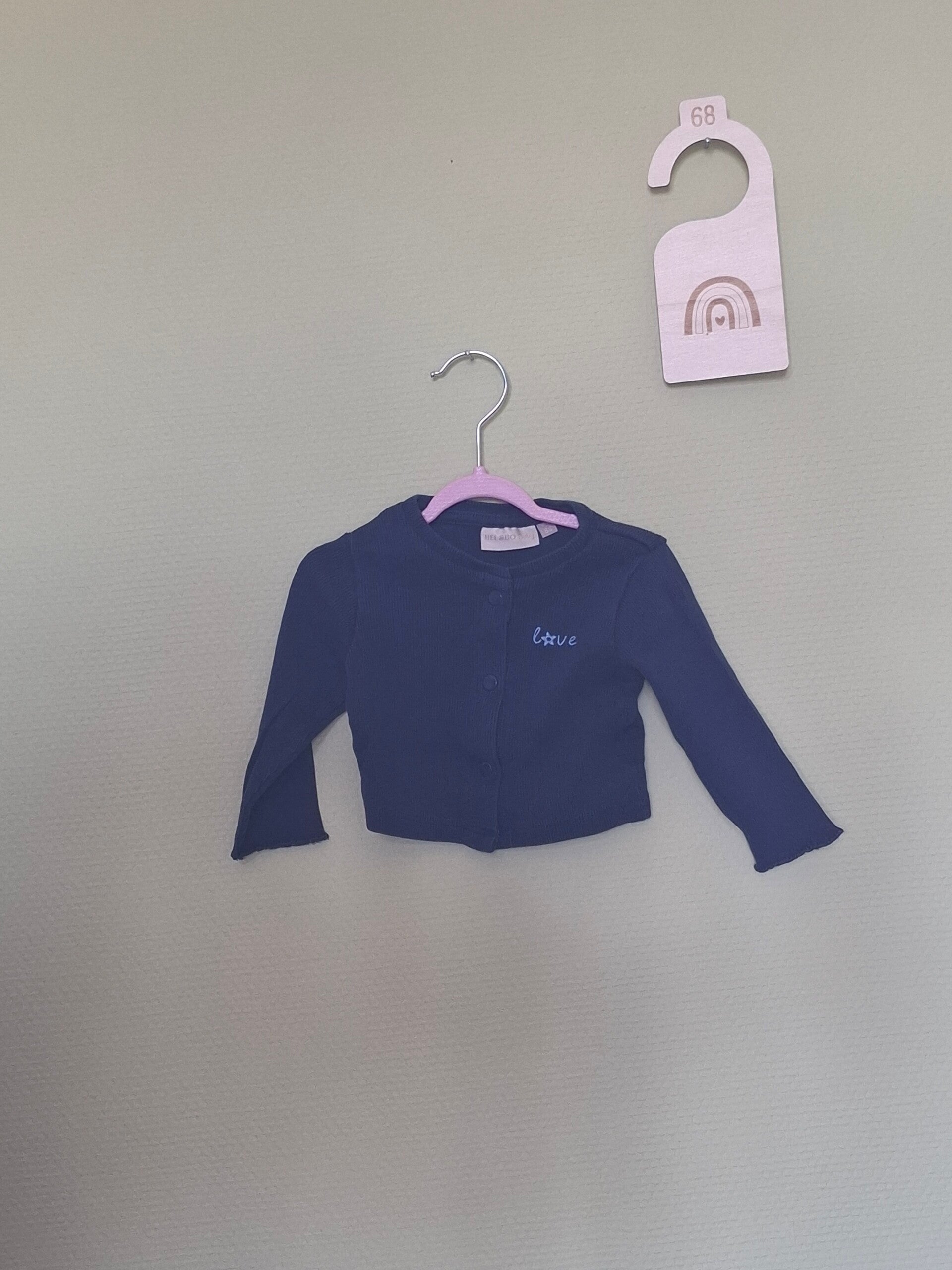 Gilet bleu marine à boutons T68