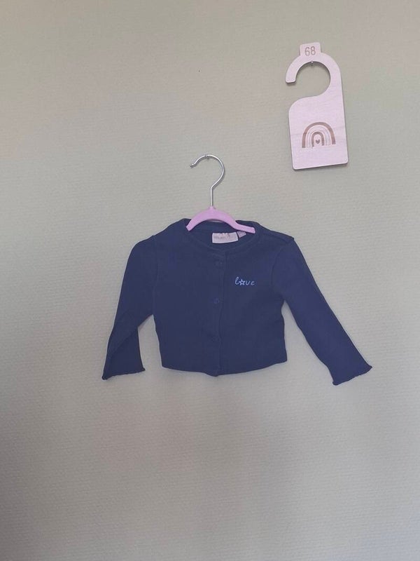 Gilet bleu marine à boutons T68