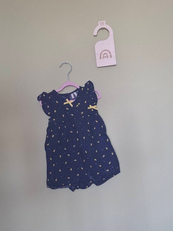 Combishort bleu nuit imprimée T68
