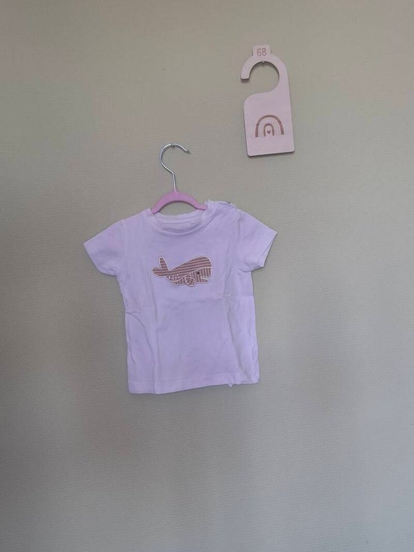 Tee-shirt blanc imprimé baleine T68