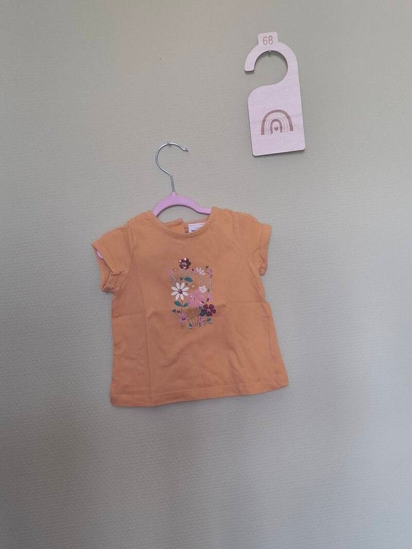 Tee-shirt terracotta imprimé fleuri T68