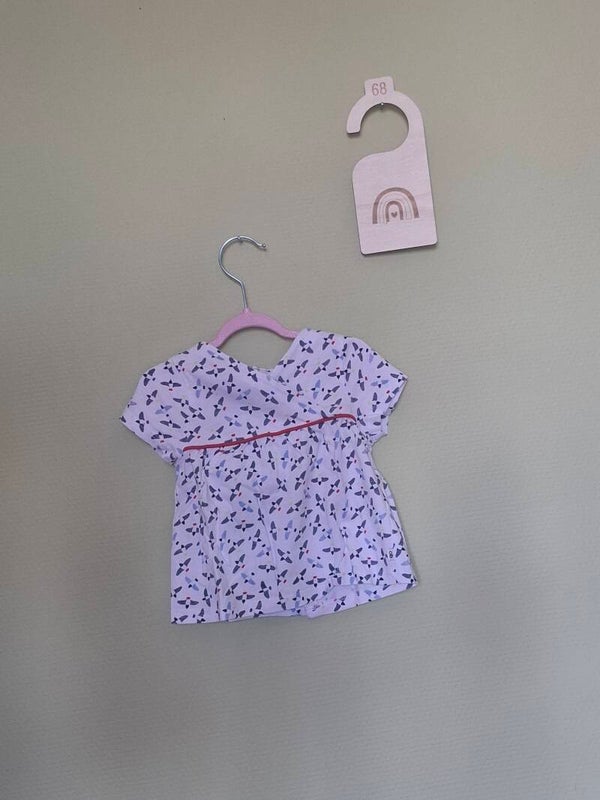 Blouse blanche imprimée T68