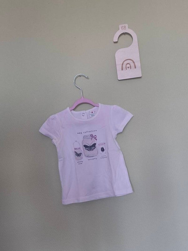 Tee-shirt blanc imprimé Papillons T68