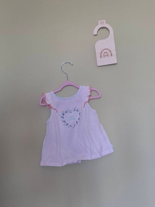 Robe blanche à volants Coeur T68