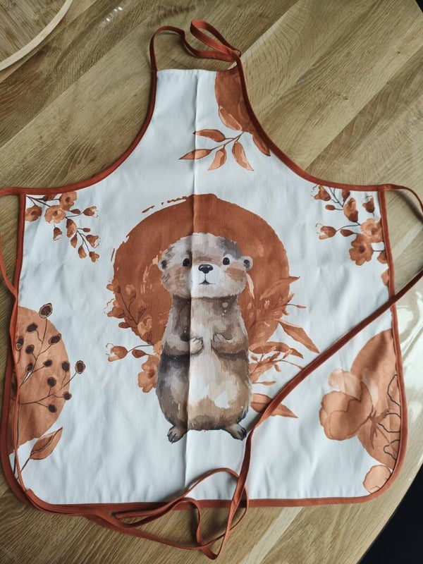 Tablier pour enfant (tissu imperméable) Loutre