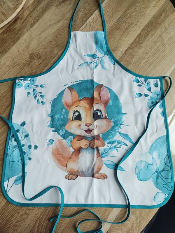 Tablier pour enfant (tissu imperméable) ECUREUIL