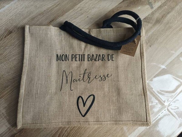 Sac cabat en toile de jute Maitresse