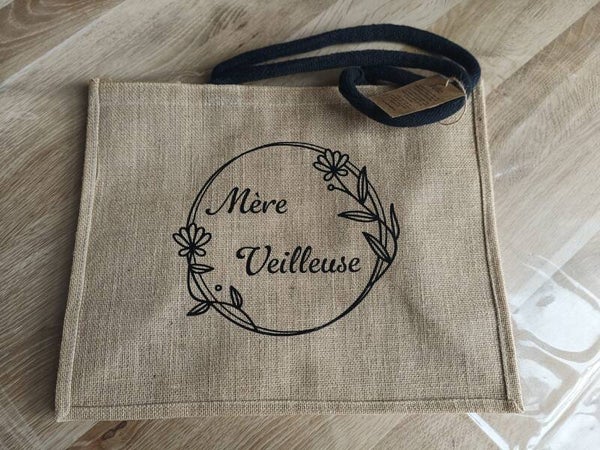 Sac cabat en toile de jute Mère Veilleuse