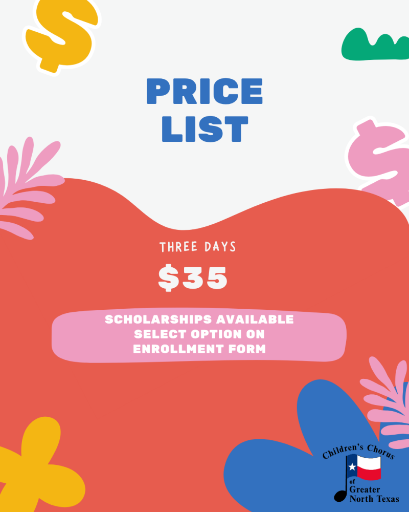 Price for Summer Sing 2026