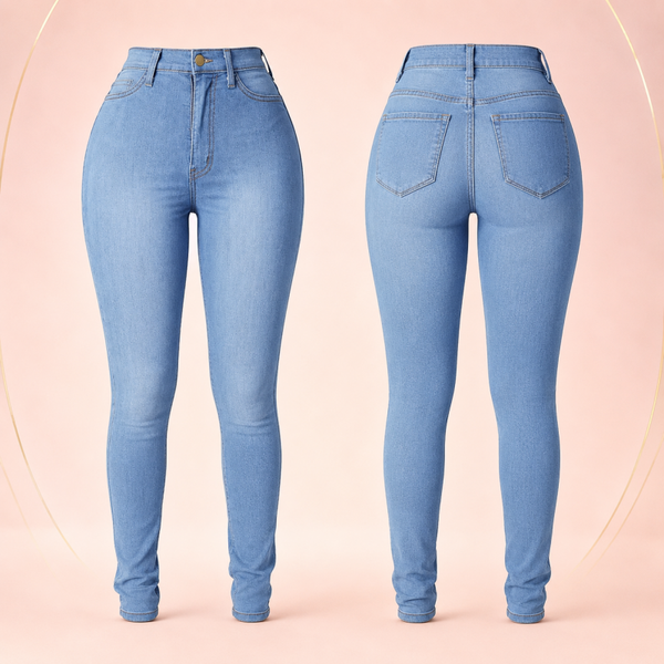 Curve-Hugging High-Rise Skinny Jeans
