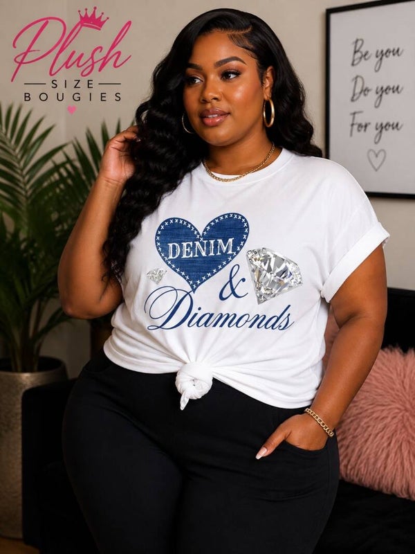 Denim & Diamonds Bougie Graphic Tee
