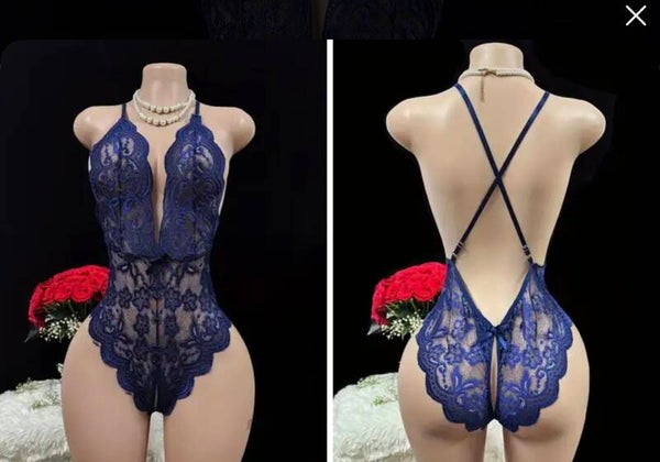 Plush Midnight Allure Lace Teddy Bodysuit XL