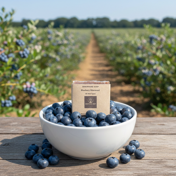 Shropshire Soap Blueberry Bliss-wood Soap Bar £3.50 105g