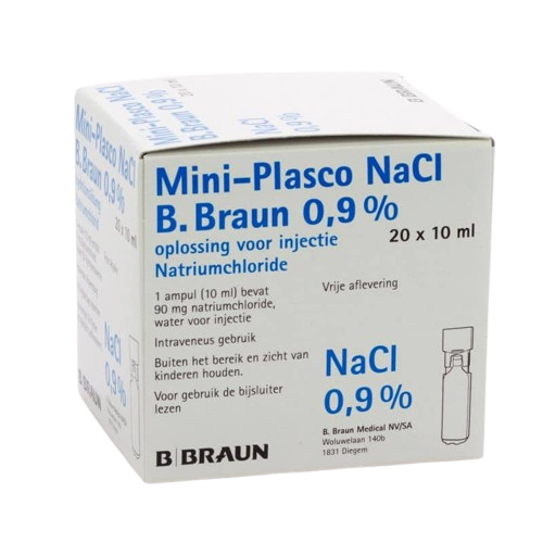 Solution NaCl 0.9% injectable. 20x10mL. Laboratoire B BRAUN