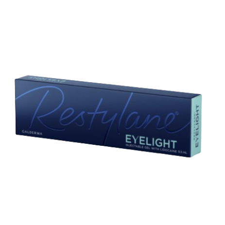 Restylane EYELIGHT. AH 20mg/mL. 0.3% Lidocaïne. Idéal pour les cernes creuses.