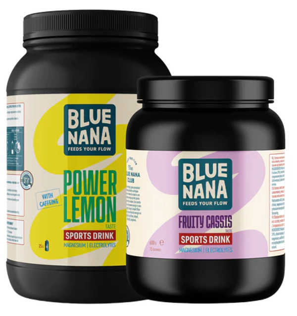 Blue Nana Sport Drinks - Fruity Cassis & Power Lemon (+ caffeine)