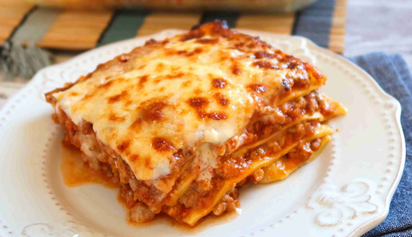 Meat Lasagna with Egg and Ricotta