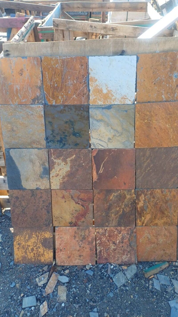 Slate stone wall and floor tiles
