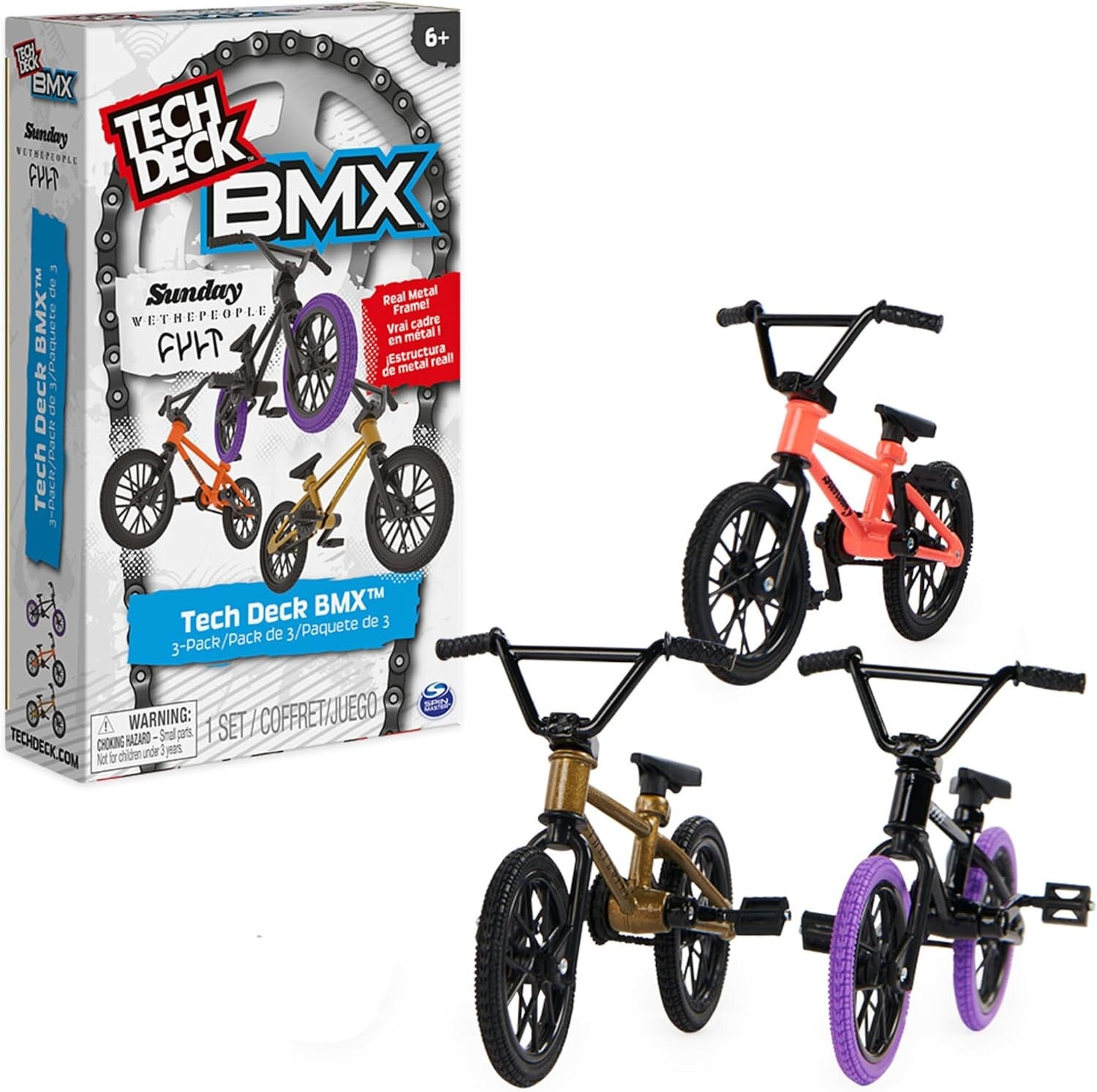 Mini Finger BMX - Coffret de 3 vélo à doigts - Tech Deck