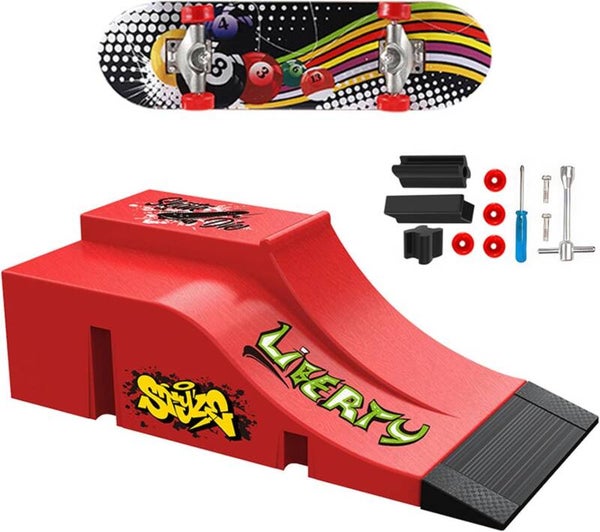 Mini Skate Doigt Finger Skate Kit D'accessoires pour Rampe (A)