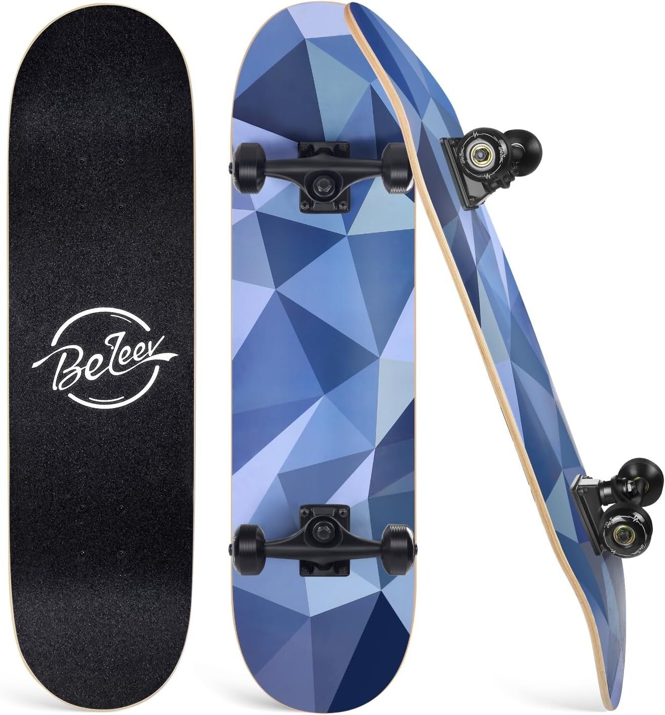 Skateboard  31 x 8 pouces pour Débutants, Enfants, Adolescents et Adulte, BELEEV