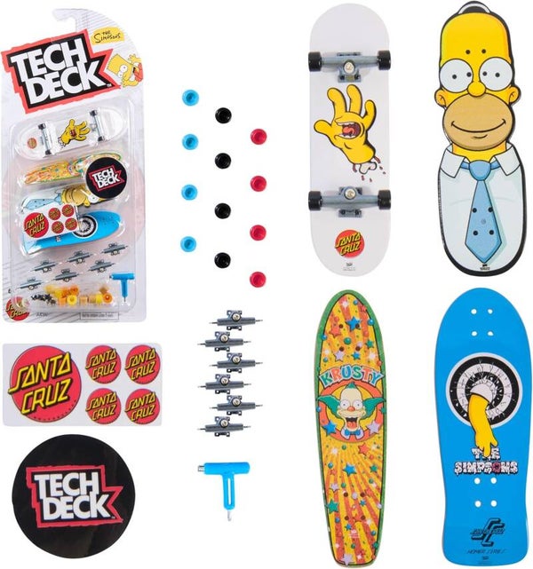 Skateboard mini Doigt Deck Lot de 4 Planches – The Simpsons - TED Tech