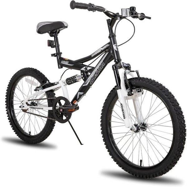 Vélo JOYSTAR Suspension Contender VTT pour Enfant garçons et Filles de 7 à 13 Ans avec Cadre en Acier entièrement Suspendu et entraînement à 1 Vitesse avec béquille