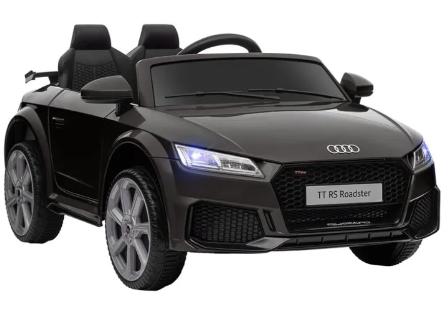 Voiture électrique - HOMCOM - enfant audi tt rs 12 V 30 W vitesse 3 km/h télécommande LED - PP - noir