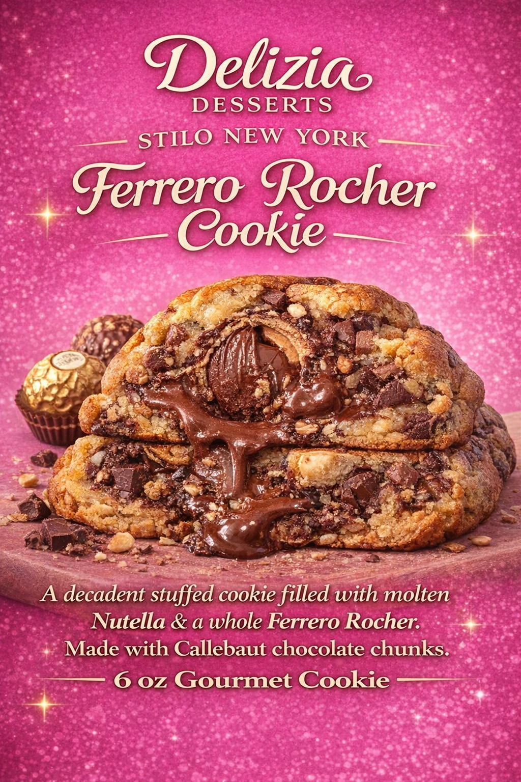Ferrero Rocher and Nutella Cookie